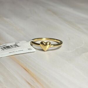 NEW Kendra Scott Jasmine Heart Band Ring 18k Gold Vermeil